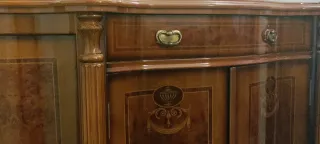 Mueble recibidor madera con cajón y puertas