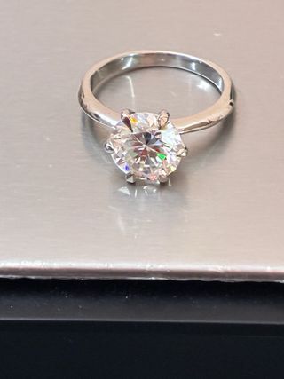 Anillo Plata 3.00 Ct Oro Rodiado