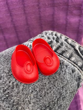 Muñeca nancy Zapatos de Botón Rojo Años 70