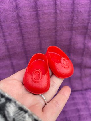 Muñeca nancy Zapatos de Botón Rojo Años 70