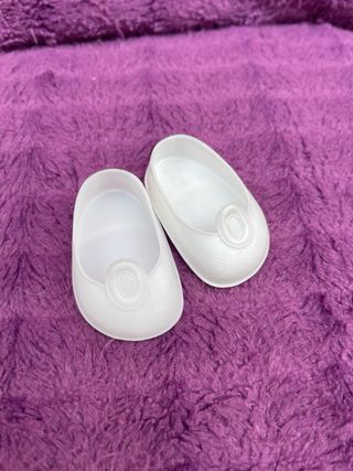 Zapatos de boton Muñeca Nancy Blancos años 70