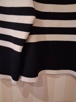 Jersey Zara Rayas Blanco y Negro