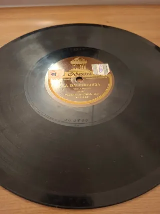 Disco pizarra 78rpm Emili Vendrell años 20