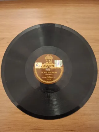 Disco pizarra 78rpm Emili Vendrell años 20