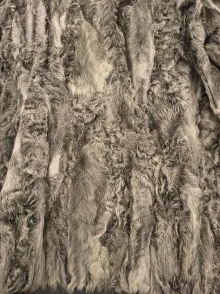 Cazadora Piel Bomber Gris Vintage