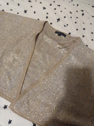 Bolero lentejuelas dorado manga corta