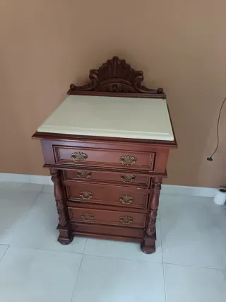 Dormitorio completo madera nogal.