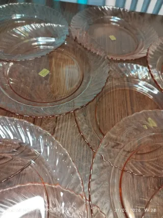 12 Platos Hondos Franceses Vintage Cristal