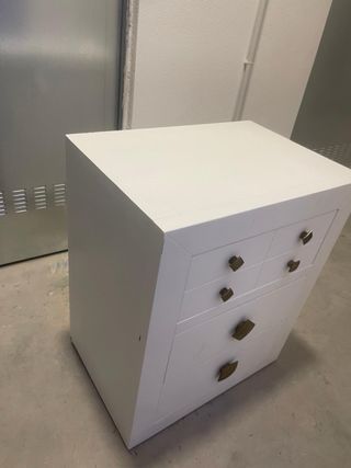 2 Mesitas de noche pintadas blanco