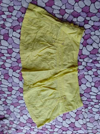 Falda mini amarilla Boho Y2K T-36