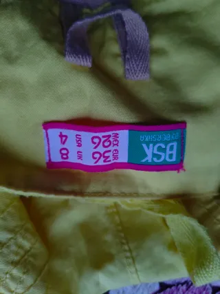 Falda mini amarilla Boho Y2K T-36