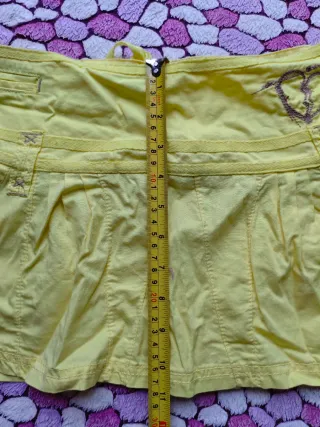 Falda mini amarilla Boho Y2K T-36
