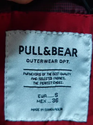 Chaqueta Bomber Pull & Bear - Talla S