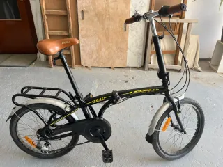 Bicicleta Plegable Urbana Negra