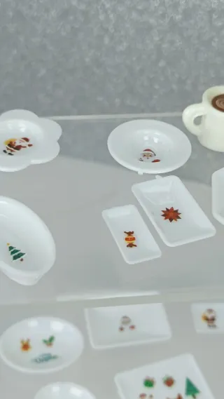 Vajilla Navidad Miniaturas Barbie