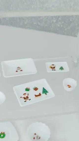 Vajilla Navidad Miniaturas Barbie