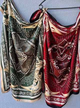 Lote 2 pañuelos vintage nuevos Tacto sedoso