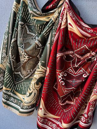 Lote 2 pañuelos vintage nuevos Tacto sedoso