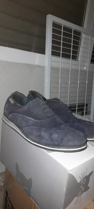 Zapatos Pikolinos ante azul hombre