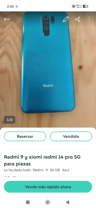 Redmi Note 14 Pro 5G Negro para piezas y redmi 9