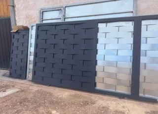 Puerta corredera trenzada moderna