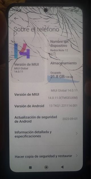 Xiaomi Redmi Note 12 128GB pantalla rota