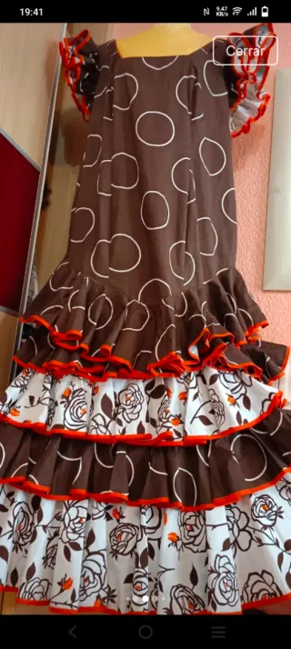 Vestido Flamenco Talla 50/52 Lunares