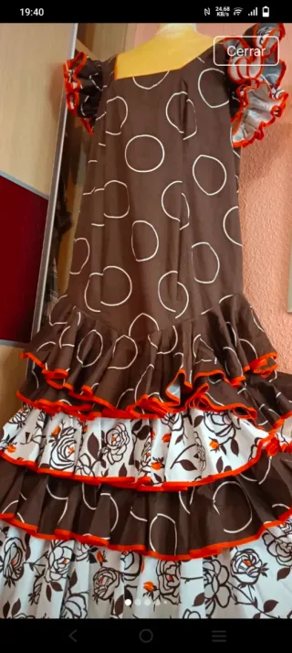 Vestido Flamenco Talla 50/52 Lunares