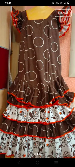 Vestido Flamenco Talla 50/52 Lunares