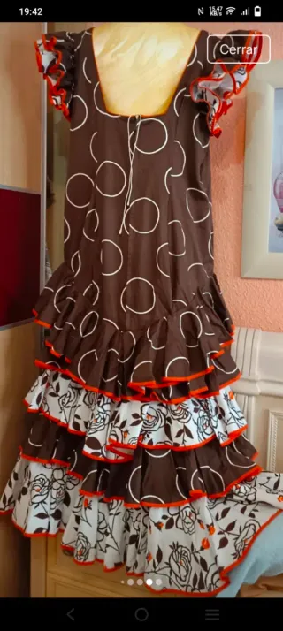 Vestido Flamenco Talla 50/52 Lunares