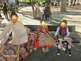 Traje Fallera Niña 3-4 Años Rojo/Verde