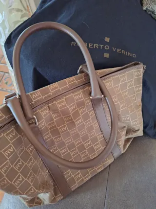 Bolso Roberto Verino Beige y Marrón