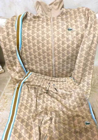 Chándal Lacoste Beige y Marrón