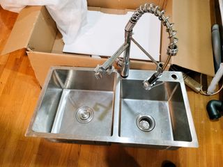 Fregadero Inox 304 con Grifo y tuberias desague