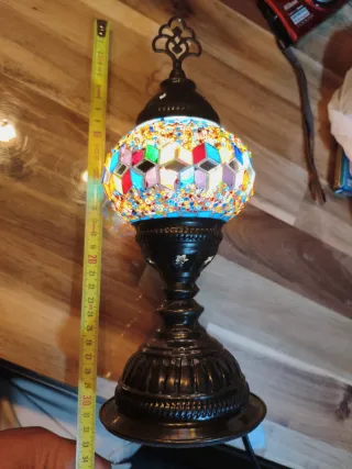 Lámpara Decorativa Vidrio y Metal