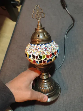 Lámpara Decorativa Vidrio y Metal