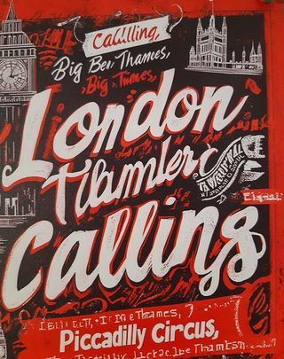 Póster Metal London Calling Piccadilly Circus