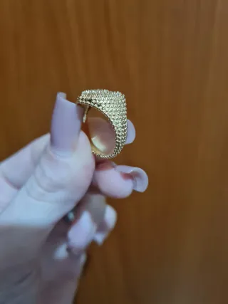 Anello cuore oro misura regolabile