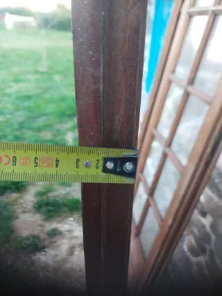 Puertas francesas de madera ,de salida al jardin