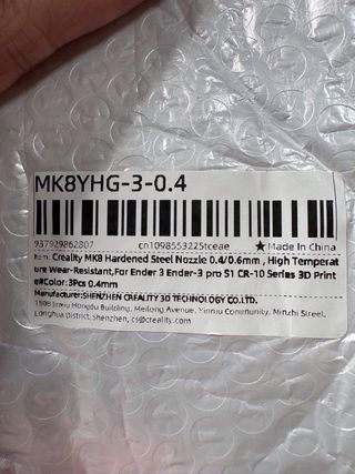 Boquillas Creality para Impresora 3D (0.4mm)