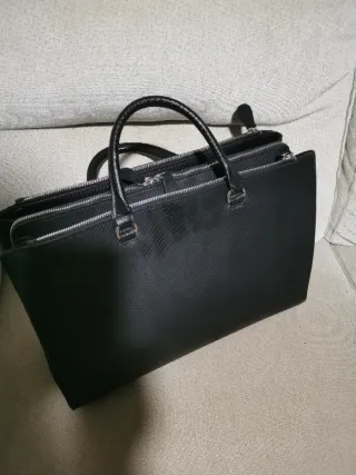 Borsa da lavoro elegante per donna, nero