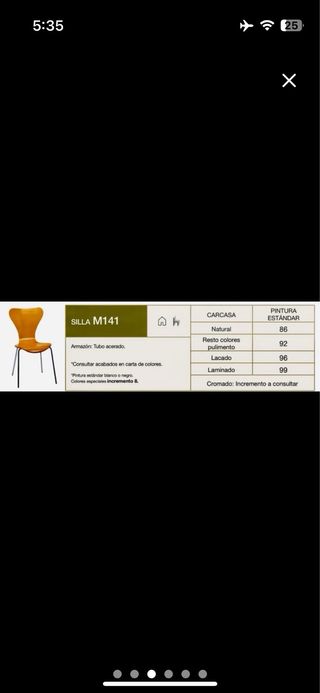 Silla ROMERO Blanca Terraza Comedor Cafetería M14