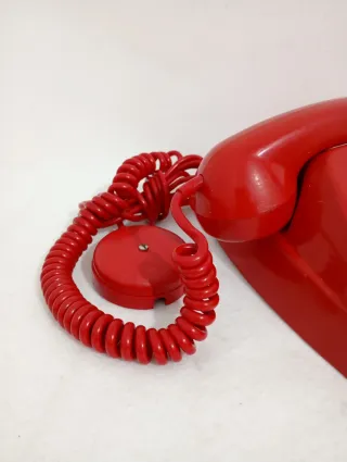 Teléfono Fijo Vintage Rojo Colección