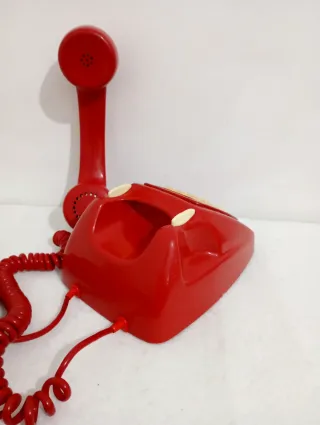Teléfono Fijo Vintage Rojo Colección