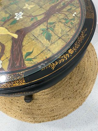 Antigua mesa redonda china lacada 90cm