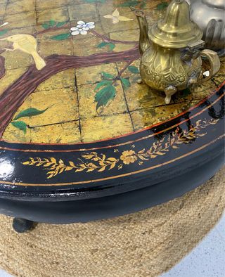 Antigua mesa redonda china lacada 90cm