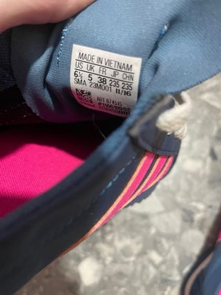 Zapatillas Adidas Talla 38 Azul y Rosa