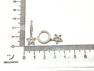 argollas plata 925mm con piedra con circonita