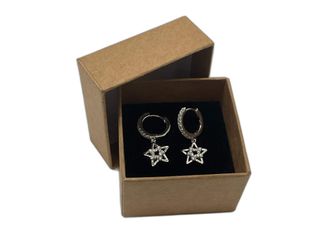 argollas plata 925mm con piedra con circonita