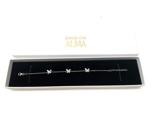 pulsera plata 925mm con piedra con circonita